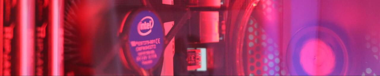 Computer with LED Lights